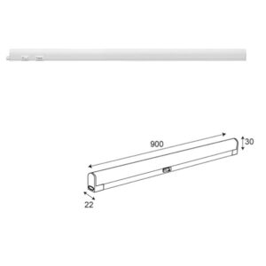Plafoniera SLIM Sottopensile LED 10w 90cm Tricolor CCT 1150 Lumen Veronica